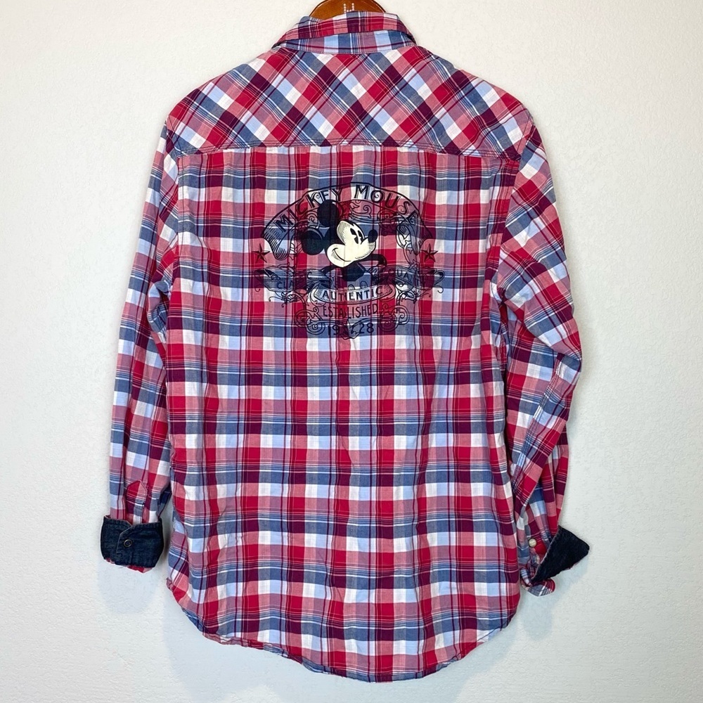 Disney Parks Mens Button Down Mickey Mouse Shirt